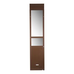Dog Door for Sliding Glass Door, 75 7/8 to 80 11/16 in Adjustable Height, Aluminum Alloy Frame with Rotating Hinges, Lock Design